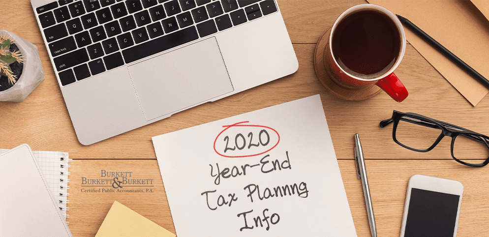 2020 Year-End Tax Planning Info