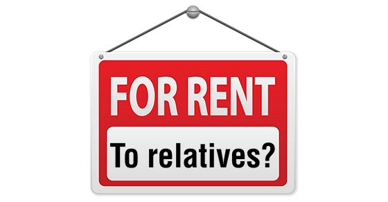 renting to relatives