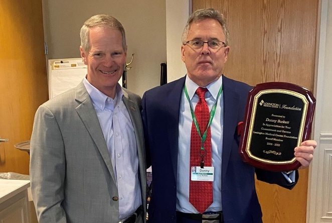 Donny Burkett celebrates 15 year tenure on Lexington Medical Center board