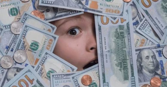 child under money