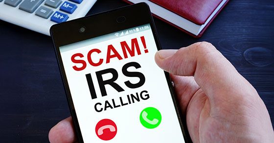 scam caller posing as the IRS